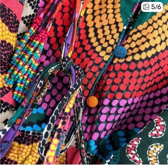 FARM Rio Multicolor Patchwork Midi Dress - Picture 6 of 8